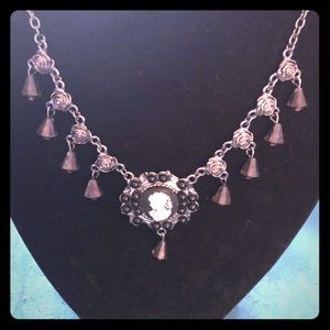 Vintage Cameo Rose Necklace